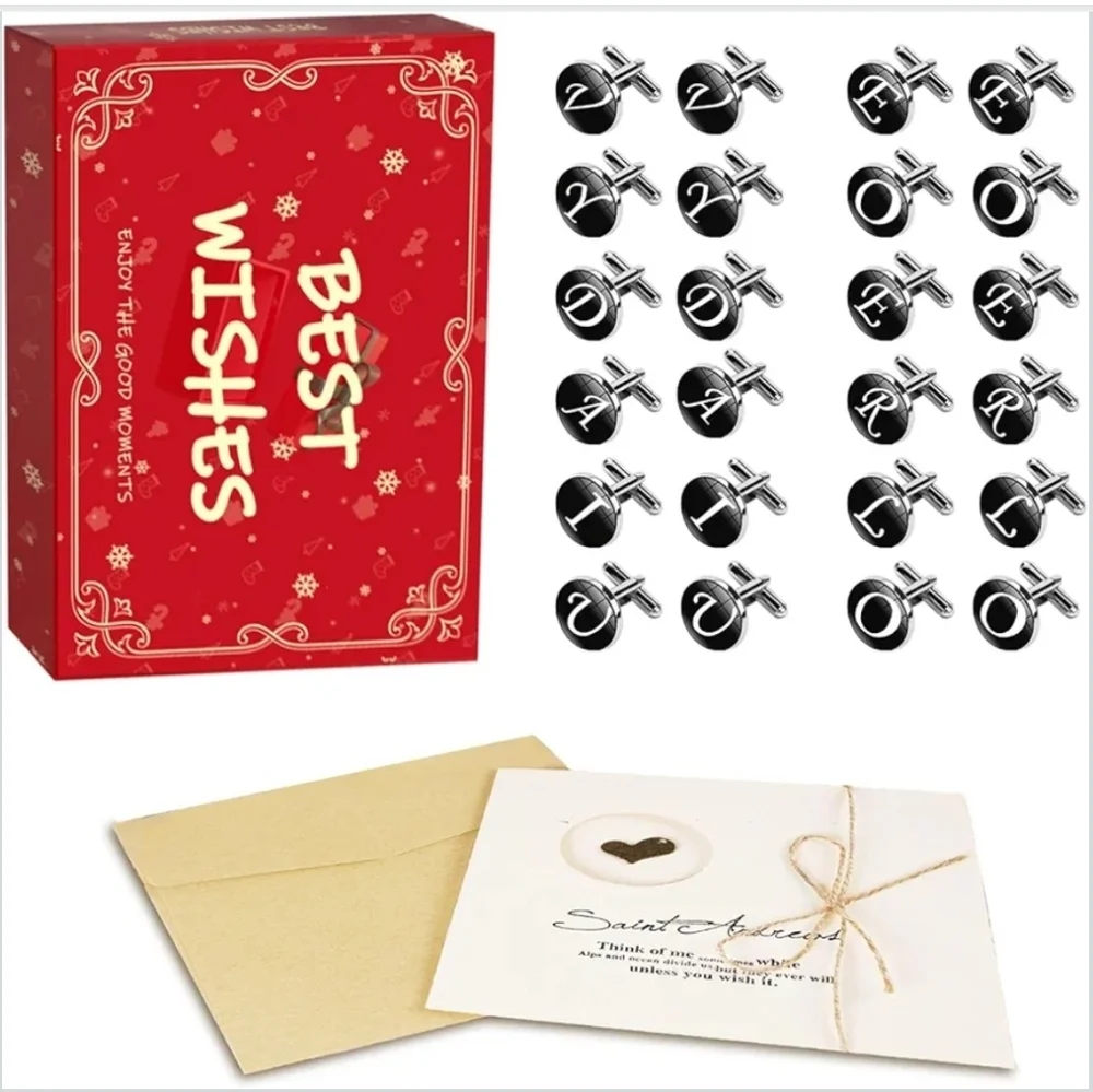2025 Christmas Advent Calendar for Men - Includes 12 pairs of cufflinks